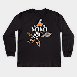 mimi witch halloween Kids Long Sleeve T-Shirt